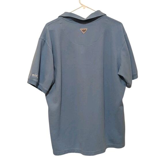 Columbia PFG Blue Polo Shirt UNC North Carolina Tar Heels Short Sleeve Size XL - Picture 2 of 6